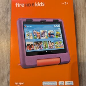 *SOLD* NIB Amazon Fire HD 8 Kids Tablet With Purple Case